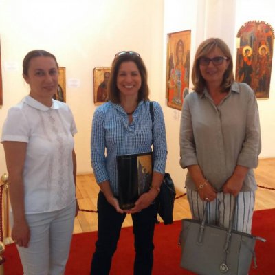 Новоименуваната амбасадорка на САД, Кејт Брнс во посета на црквата Св. Богородица Перивлепта и Галеријата на икони во Охрид